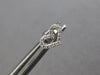 ESTATE SMALL .10CT DIAMOND 14KT WHITE GOLD 3D OPEN HEART LOVE STUD EARRINGS