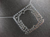 2.96CT DIAMOND 14KT WHITE GOLD 3D OPEN SQUARE DOUBLE SIDED HEART LOVE NECKLACE