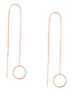 ESTATE 14KT ROSE GOLD 3D CIRCULAR DOUBLE SIDED CHANDELIER FUN HANGING EARRINGS
