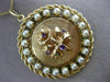 ANTIQUE .36CT AMETHYST & SOUTH SEA PEARL 14KT WHITE GOLD 3D FLOWER PENDANT 25604