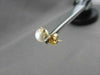 ESTATE .16CT DIAMOND & AAA SOUTH SEA PEARL 14K WHITE GOLD STUD EARRINGS #1772