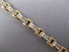 ESTATE 4.36CT DIAMOND 14KT 2 TONE GOLD PRINCESS CHANNEL CLASSIC TENNIS BRACELET