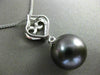 ESTATE .50CT DIAMOND & AAA TAHITIAN PEARL 18KT WHITE GOLD FLOATING HEART PENDANT
