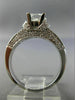 LARGE 1.71CT ROUND PRINCESS & BAGUETTE DIAMOND 14K WHITE GOLD 3D ENGAGEMENT RING