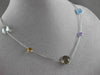 ANTIQUE EXTRA LONG 45.0CT EXTRA FACET MULTI SHAPE & GEM 14KT WHITE GOLD NECKLACE