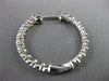 ESTATE 3.16CT DIAMOND 14KT WHITE GOLD DOUBLE SIDED HOOP HUGGIE EARRINGS #19210