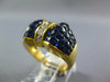 LARGE 81.35CT DIAMOND & AAA SAPPHIRE 18KT YELLOW GOLD 3D PRINCESS BOW SHAPE RING