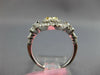 1.30CT WHITE & CANARY DIAMOND 18KT 2 TONE GOLD OVAL DOUBLE HALO ENGAGEMENT RING