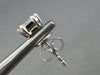 ESTATE .49CT DIAMOND 18KT WHITE GOLD 3D BAGUETTE OCTAGON INVISIBLE STUD EARRINGS