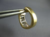 .52CT DIAMOND 14KT 2 TONE GOLD 3D CLASSIC CHANNEL OVAL HUGGIE HANGING EARRINGS