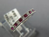 .41CT DIAMOND AAA RUBY 18K WHITE GOLD PRINCESS FILIGREE CHANNEL ANNIVERSARY RING