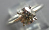 .90CT CHOCOLATE FANCY DIAMOND 14KT WHITE GOLD 3D ROUND SOLITAIRE ENGAGEMENT RING
