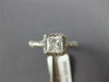 ESTATE 1.01CT DIAMOND 14KT WHITE GOLD 3D PRINCESS & ROUND HALO ENGAGEMENT RING