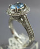 WIDE 1.29CT DIAMOND & AAA AQUAMARINE 18KT WHITE GOLD OVAL HALO ENGAGEMENT RING