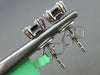 ESTATE .49CT DIAMOND 18KT WHITE GOLD 3D BAGUETTE OCTAGON INVISIBLE STUD EARRINGS