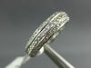 ANTIQUE 1.50CT DIAMOND 18K WHITE GOLD 3 ROW PAVE ETERNITY ANNIVERSARY RING #1192