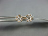ESTATE SMALL .34CT DIAMOND 18KT ROSE GOLD CLASSIC FLOWER CLUSTER STUD EARRINGS