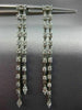 ESTATE LARGE 1.08CT DIAMOND 18KT GOLD 3D DOUBLE ROW BY THE YARD HANGING EARRINGS