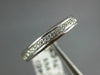 ANTIQUE .70CT DIAMOND 18KT WHITE GOLD 3D ETERNITY FILIGREE ANNIVERSARY RING 1167
