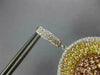 LARGE 14.06CT WHITE FANCY YELLOW & PINK DIAMOND 18KT GOLD FUN HANGING EARRINGS