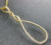 ESTATE LARGE .41CT DIAMOND 18KT YELLOW GOLD 3D TEAR DROP INFINITY LOVE PENDANT