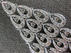EXTRA LARGE 2.49CT DIAMOND 14KT WHITE GOLD 3D MULTI TEAR DROP CHANDELIER PENDANT