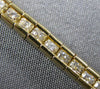 ESTATE 3.04CT DIAMOND 14KT YELLOW GOLD 3D CLASSIC ROUND CHANNEL TENNIS BRACELET