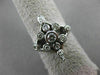 ESTATE LARGE .48CT DIAMOND 14KT WHITE GOLD OPEN BEZEL FLOWER FUN RING #20573