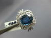 LARGE 3.03CT DIAMOND & AAA SAPPHIRE 14KT WHITE GOLD OVAL SQUARE ENGAGEMENT RING