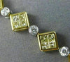 ESTATE 4.51CT WHITE & FANCY YELLOW DIAMOND 18K 2 TONE GOLD 3D INVISIBLE BRACELET