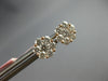 1.04CT DIAMOND 14KT ROSE GOLD 3D CLASSIC FLOWER ROUND INVISIBLE STUD EARRINGS