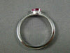 ESTATE .34CT DIAMOND & AAA RUBY 14KT WHITE GOLD 3D ROUND & PEAR SHAPE FUN RING