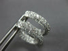 LARGE 2.95CT DIAMOND 14KT WHITE GOLD INSIDE OUT MULTI ROW HOOP HANGING EARRINGS