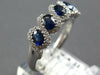 1.23CT DIAMOND & AAA SAPPHIRE 18K WHITE GOLD OVAL INFINITY LOVE ANNIVERSARY RING
