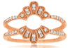 WIDE .20CT DIAMOND 14KT ROSE GOLD FILIGREE CROWN INSERT WEDDING ANNIVERSARY RING