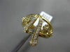 ESTATE EXTRA LARGE .45CT DIAMOND 14KT YELLOW GOLD 3D FLOWER FLOATING FUN RING