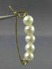 ESTATE AAA SOUTH SEA PEARL 14KT YELLOW GOLD 3D CLASSIC SAFETY PIN #MILANO30