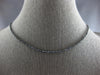 ESTATE LONG 12.25CT BLACK DIAMOND 14KT WHITE GOLD 3D ETERNITY LOVE NECKLACE