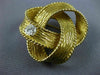 ESTATE LARGE TIFFANY & CO. .52CT DIAMOND 18KT YELLOW GOLD KNOT BOW BROOCH #2559