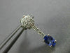 ESTATE 1.64CTW DIAMOND TANZANITE 14KT WHITE GOLD HANGING CLUSTER EARRINGS #11426