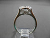 ESTATE .30CT DIAMOND 14K WHITE GOLD HALO BEZEL SEMI MOUNT ENGAGEMENT RING #19230