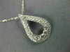 ESTATE .60CT DIAMOND 18KT WHITE GOLD 3D DOUBLE HALO TEAR DROP FLOATING PENDANT