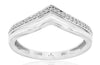 ESTATE .68CT DIAMOND 14KT WHITE GOLD 3D CLASSIC ROUND V SHAPE BUTTERFLY FUN RING
