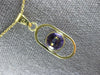 ESTATE 2.40CT AAA AMETHYST 14K YELLOW GOLD 3D ROUND OVAL FLOATING PENDANT #27159