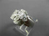 ANTIQUE WIDE .34CT DIAMOND 14K WHITE GOLD FLOWER FILIGREE ANNIVERSARY RING 26178