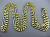 ESTATE LONG 1.30CT DIAMOND 18KT TWO TONE GOLD 3D SOLID CUBAN LINK MEN'S NECKLACE