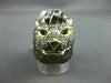 ANTIQUE LARGE 2.39CT COLOR DIAMOND & EMERALD 18KT YELLOW & BLACK GOLD LION RING