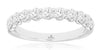 1.20CT DIAMOND 14KT WHITE GOLD 3D ROUND SHARED PRONG SEMI ETERNITY WEDDING RING