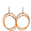 LARGE 2.10CT DIAMOND 18KT WHITE & ROSE GOLD 3D MULTI CIRCULAR TRINITY EARRINGS