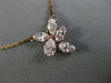 1.54CT WHITE & PINK DIAMOND 18K WHITE & ROSE GOLD 3D BY THE YARD FLOWER NECKLACE
